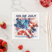 Patriottische rood-wit en blauwe Amerikaanse vlag  Servet (Insitu)