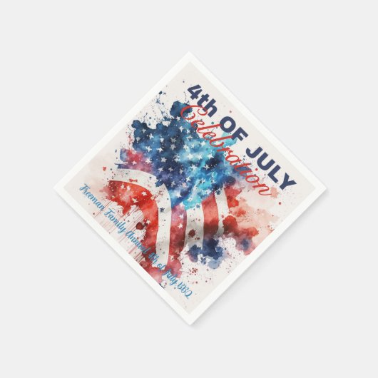 Patriottische rood-wit en blauwe Amerikaanse vlag  Servet (Hoek)