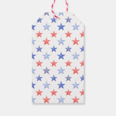 Patriottische Rood Wit & Ik Doe Monogram Trouwdag Cadeaulabel (Achterkant)