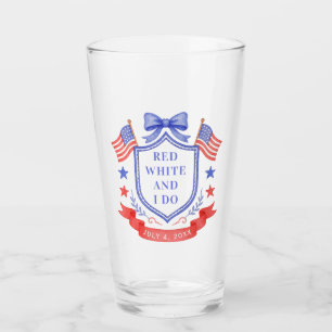 Patriottische Rood Wit & Ik Doe Trouwdag Borrel We Glas