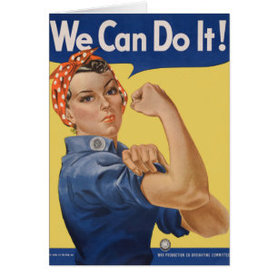 Patriottische Rosie de Riveter, we kunnen het doe