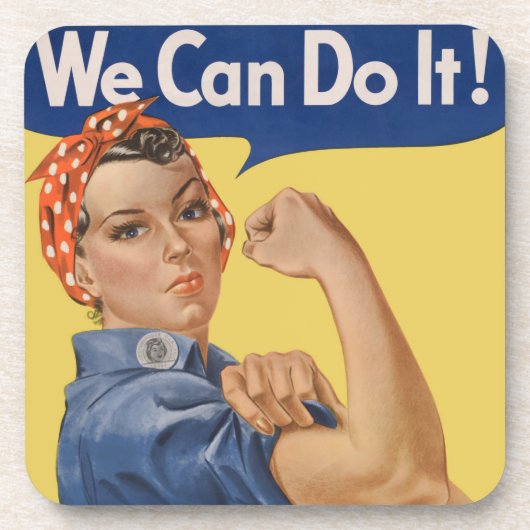  Patriottische Rosie de Riveter, we kunnen het doe Bier Onderzetter (Voorkant)