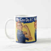  Patriottische Rosie de Riveter, we kunnen het doe Koffiemok (Links)