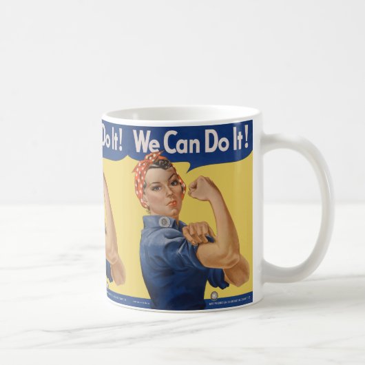  Patriottische Rosie de Riveter, we kunnen het doe Koffiemok (Rechts)