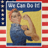 Patriottische Rosie de Riveter, we kunnen het doe Legpuzzel