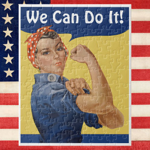 Patriottische Rosie de Riveter, we kunnen het doe Legpuzzel