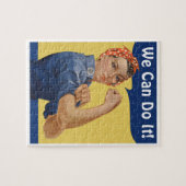 Patriottische Rosie de Riveter, we kunnen het doe Legpuzzel (Horizontaal)