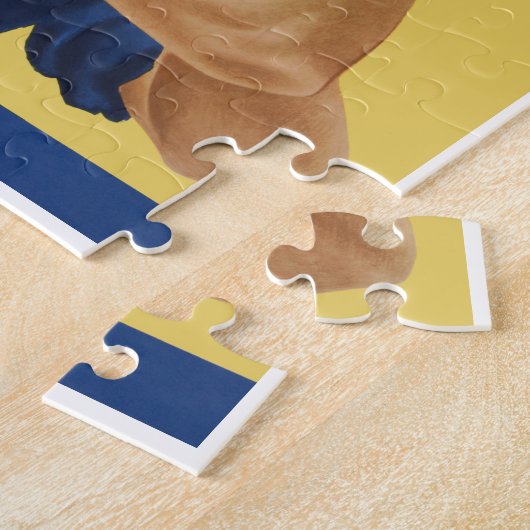 Patriottische Rosie de Riveter, we kunnen het doe Legpuzzel (Zijkant)