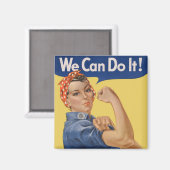 Patriottische Rosie de Riveter, we kunnen het doe Magneet (Voorkant / Achterkant)