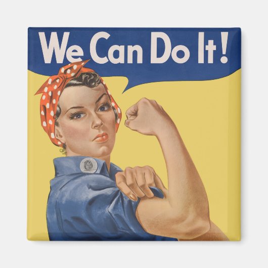  Patriottische Rosie de Riveter, we kunnen het doe Magneet (Voorkant)