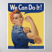  Patriottische Rosie de Riveter, we kunnen het doe Poster (Voorkant)