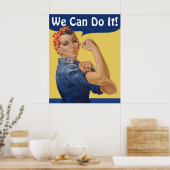 Patriottische Rosie de Riveter, we kunnen het doe Poster (Keuken)