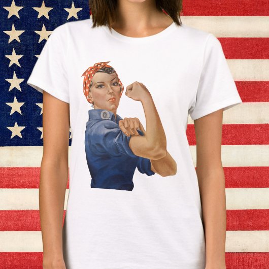 Patriottische Rosie de Riveter, we kunnen het doe T-shirt