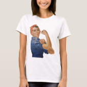 Patriottische Rosie de Riveter, we kunnen het doe T-shirt (Voorkant)