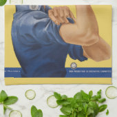  Patriottische Rosie de Riveter, we kunnen het doe Theedoek (Gevouwen)