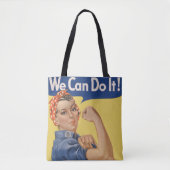  Patriottische Rosie de Riveter, we kunnen het doe Tote Bag (Voorkant)