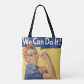  Patriottische Rosie de Riveter, we kunnen het doe Tote Bag (Achterkant)