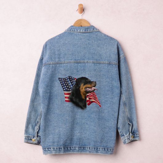 Patriottische rottweiler denim jacket (Hangar)