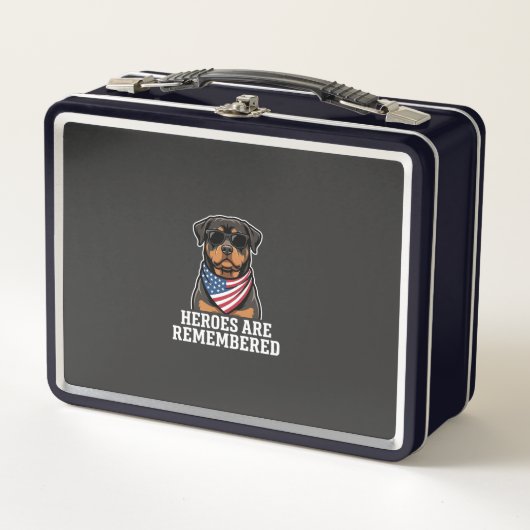 Patriottische Rottweiler Held Hond Vector Design (Voorkant)