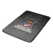 Patriottische Rottweiler Held Hond Vector Design Badmat (Gekanteld)