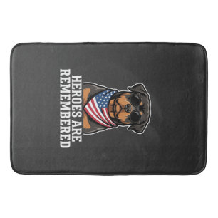 Patriottische Rottweiler Held Hond Vector Design Badmat