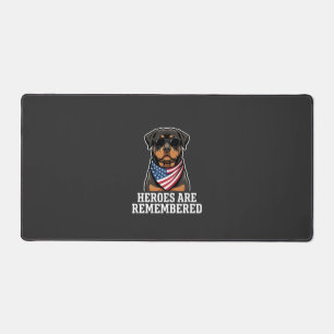 Patriottische Rottweiler Held Hond Vector Design Bureaumat