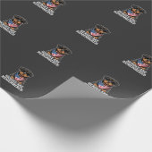 Patriottische Rottweiler Held Hond Vector Design Cadeaupapier (Hoek)