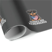 Patriottische Rottweiler Held Hond Vector Design Cadeaupapier (Rol Hoek)