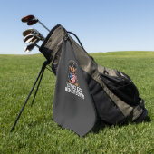 Patriottische Rottweiler Held Hond Vector Design Golfhanddoek (Groen)