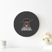 Patriottische Rottweiler Held Hond Vector Design Grote Klok (Huis)
