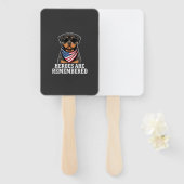Patriottische Rottweiler Held Hond Vector Design Handwaaier (Voorkant en achterkant)