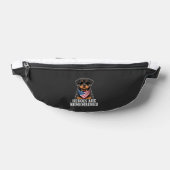 Patriottische Rottweiler Held Hond Vector Design Heuptasje (Liggend)