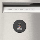 Patriottische Rottweiler Held Hond Vector Design Magneet (Insitu (Vaatwasser))