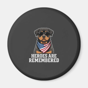 Patriottische Rottweiler Held Hond Vector Design Magneet