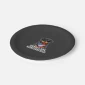 Patriottische Rottweiler Held Hond Vector Design Papieren Bordje (Gekanteld)
