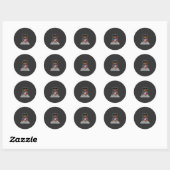 Patriottische Rottweiler Held Hond Vector Design Ronde Sticker (Vel)