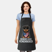 Patriottische Rottweiler Held Hond Vector Design Schort (Gedragen)