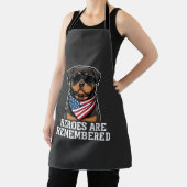 Patriottische Rottweiler Held Hond Vector Design Schort (Insitu)