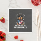 Patriottische Rottweiler Held Hond Vector Design Servet (Insitu)