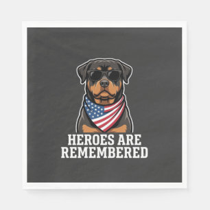 Patriottische Rottweiler Held Hond Vector Design Servet