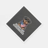 Patriottische Rottweiler Held Hond Vector Design Servet (Hoek)