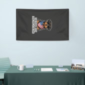 Patriottische Rottweiler Held Hond Vector Design Spandoek (Beurs)