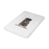 Patriottische Rottweiler Held Hond Vintage Design_ Badmat (Gekanteld)