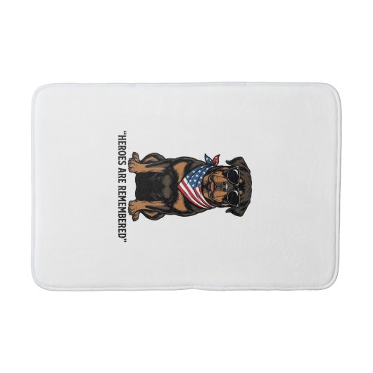 Patriottische Rottweiler Held Hond Vintage Design_ Badmat (Voorkant)