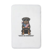 Patriottische Rottweiler Held Hond Vintage Design_ Badmat (Voorkant Verticaal)