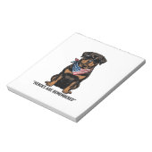 Patriottische Rottweiler Held Hond Vintage Design_ Notitieblok (Linkerzijde)