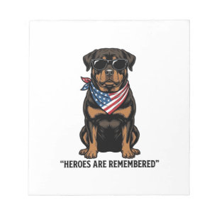 Patriottische Rottweiler Held Hond Vintage Design_ Notitieblok