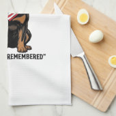 Patriottische Rottweiler Held Hond Vintage Design_ Theedoek (Quarter Fold)