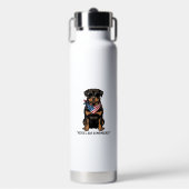 Patriottische Rottweiler Held Hond Vintage Design_ Waterfles (Voorkant)