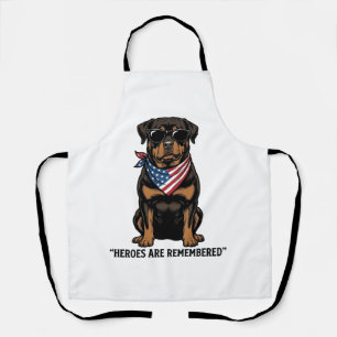Patriottische Rottweiler Held Honden Vintage Desig Schort